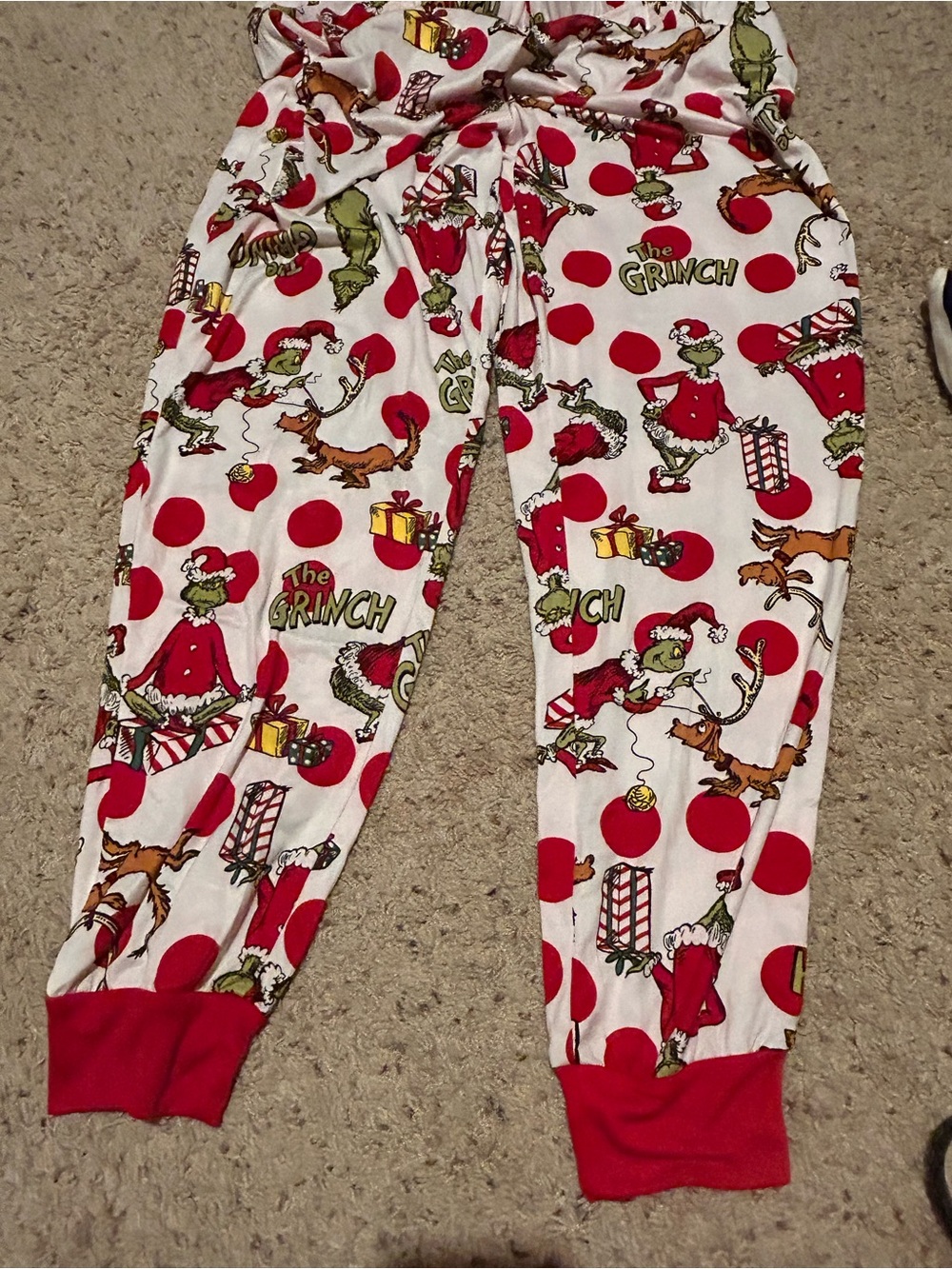 Men’s M Red & White Holiday Pajama Pants